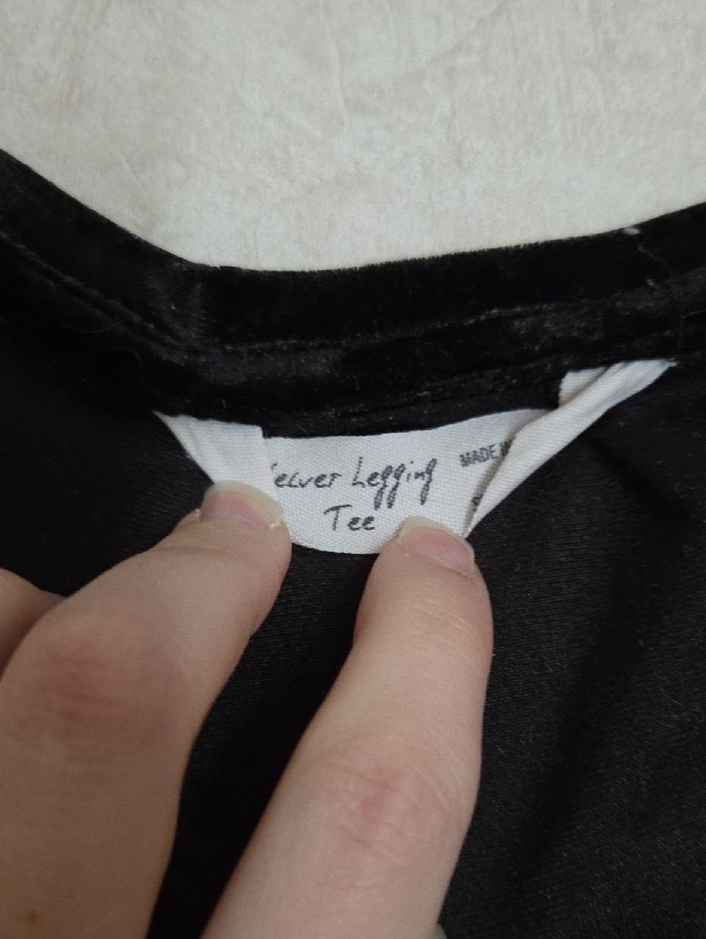 Black Crushed Velvet V-Neck Tunic - Picture 3 of 4